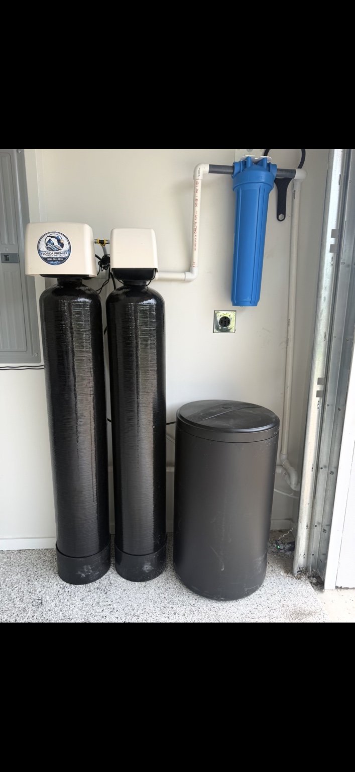 Dual-tank whole-home installation by Florida Premier Water Systems in Boynton Beach